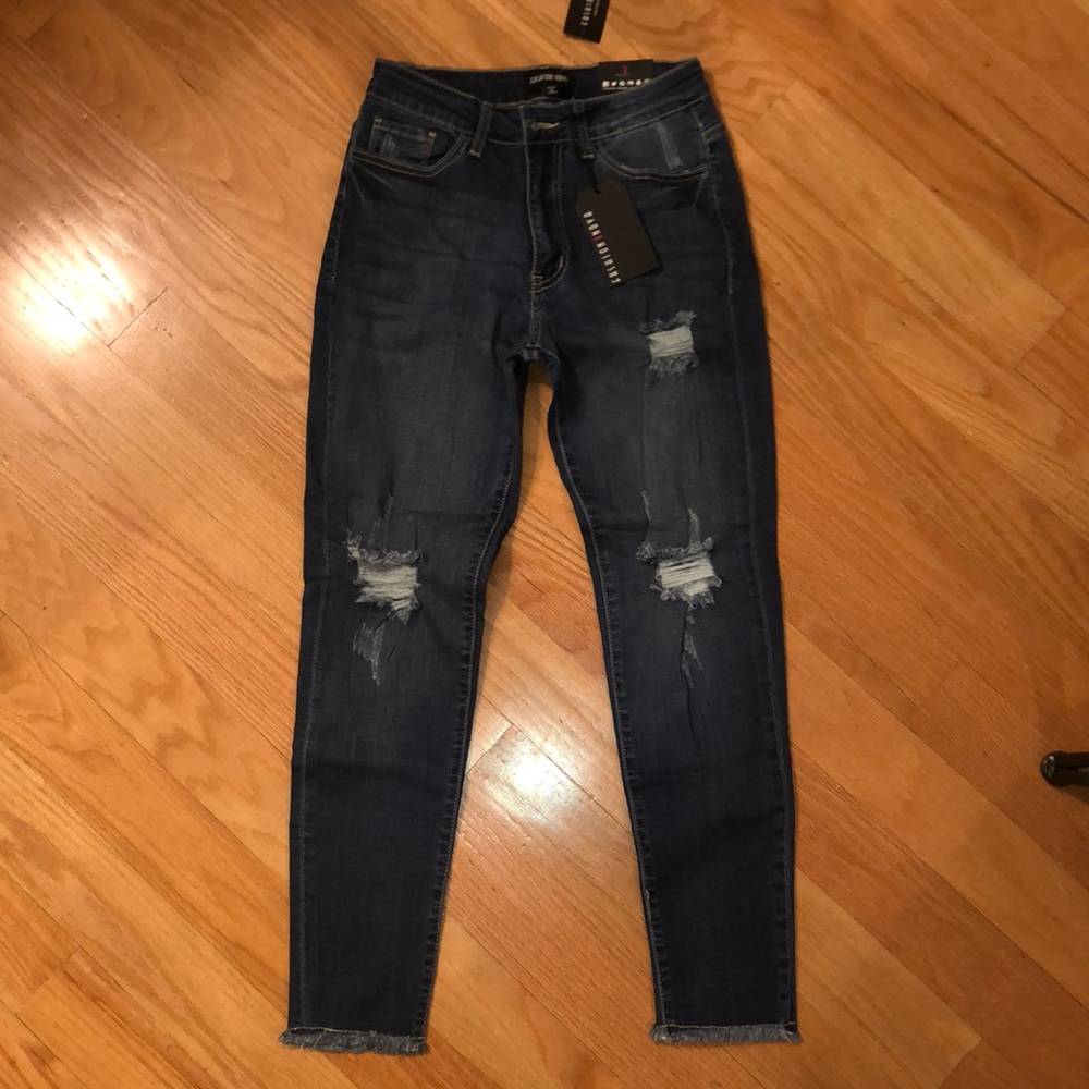 Distressed jeans